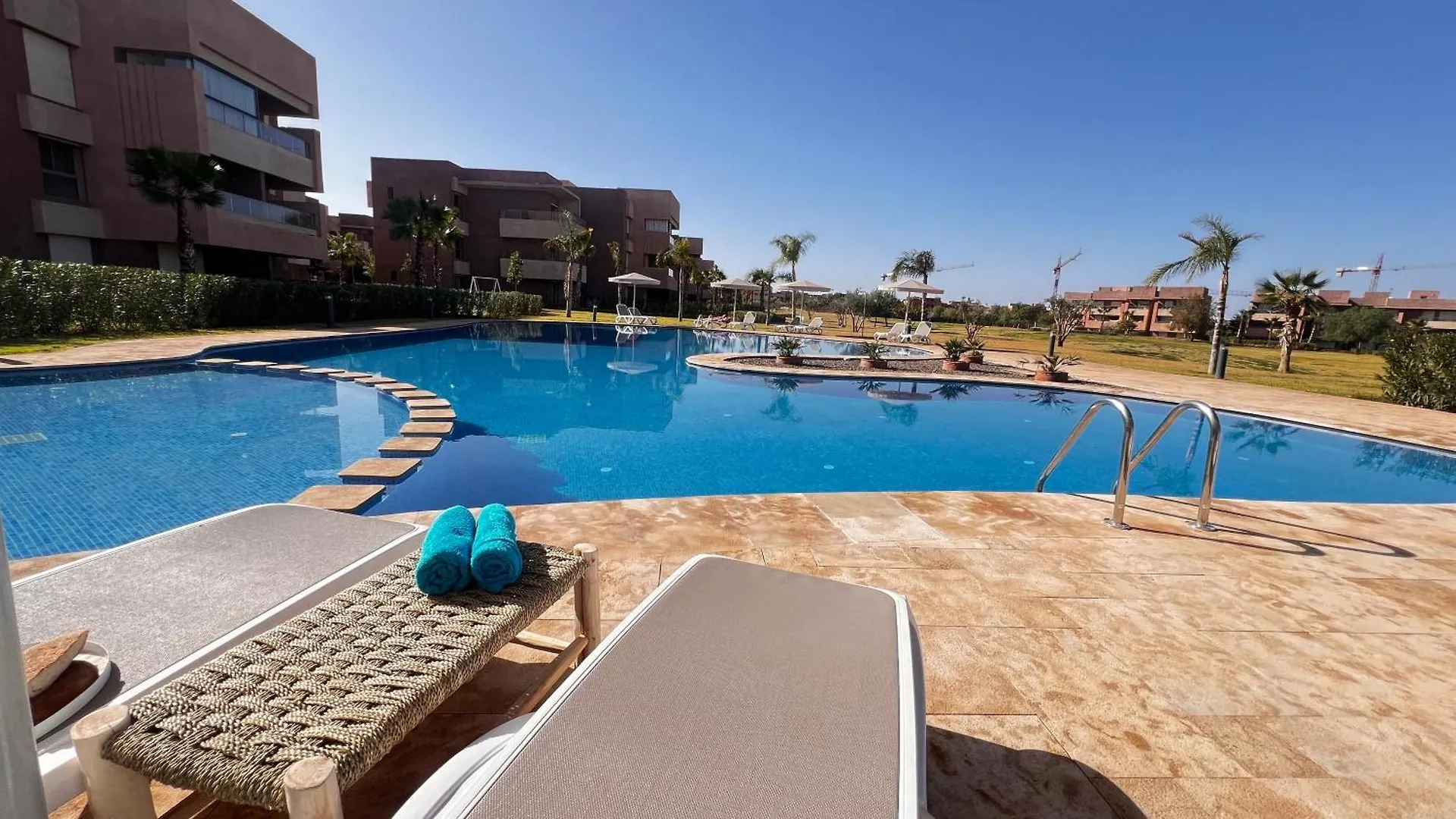Prestigia,Golf, Lux Rez-De-Chaussee, Jardin En Face De La Piscine Et Golf Ideal Pour Passer Des Bons Vacances En Famille Marakéš Apartmán